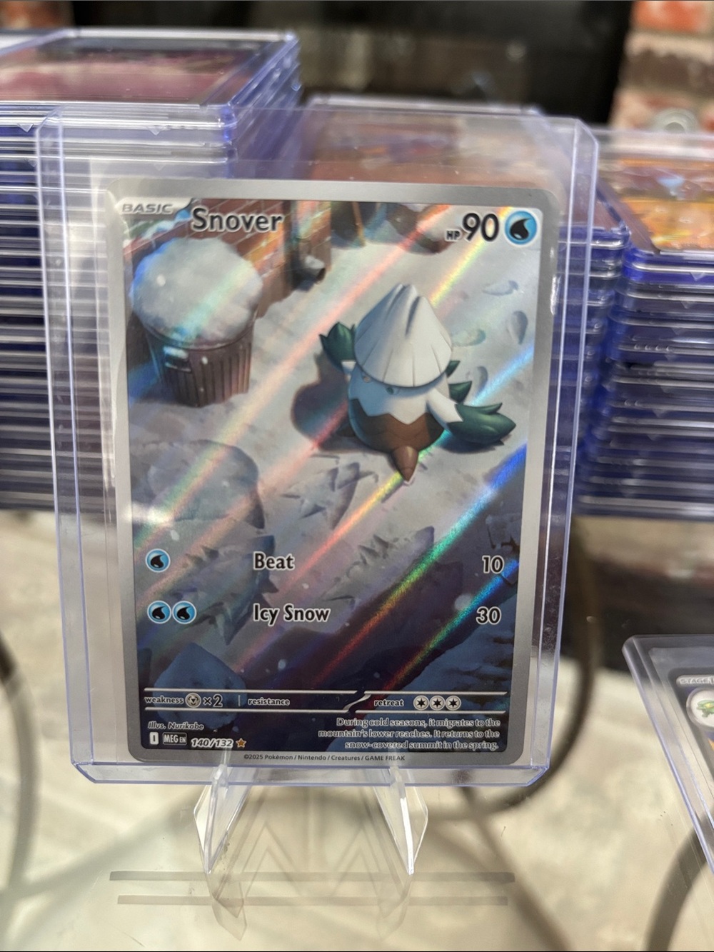 Snover Full Art Illustration Rare Holo Pokemon Mega Evolutions Base Set 140/132